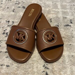 Michael Kors Brown Slide Sandals